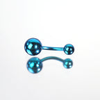 Classic Internally Threaded Titanium Belly Ring - Classic Internally Threaded Titanium Belly Ring - Blue / 6 mm by CRUXJEWELRY