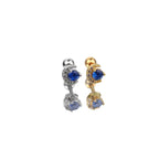 Gold & Silver Plated Blue CZ Moon Ear - Gold & Silver Plated Blue CZ Moon Ear - Gold by CRUXJEWELRY