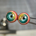 Cthulhu Eye - Realistic Handcrafted Eyeball |  Tongue/Ear/Lip  Titanium Studs