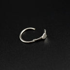 Basic Heart Sterling Silver Stainless Steel Segment Hoop - Basic Heart Sterling Silver Stainless Steel Segment Hoop - 6mm by CRUXJEWELRY