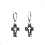 PAIR OF Openwork Gothic Cross stainless steel Earring - PAIR OF Openwork Gothic Cross stainless steel Earring - Default Title by CRUXJEWELRY