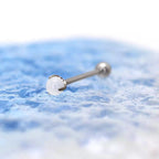 14G Titanium CZ Internally Threaded Barbell - 14G Titanium CZ Internally Threaded Barbell - Pearl White / 4mm by CRUXJEWELRY