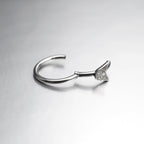 Paws & Purrs - Kuromi Stainless Steel Segment Hoop - Paws & Purrs - Kuromi Stainless Steel Segment Hoop - 8mm by CRUXJEWELRY