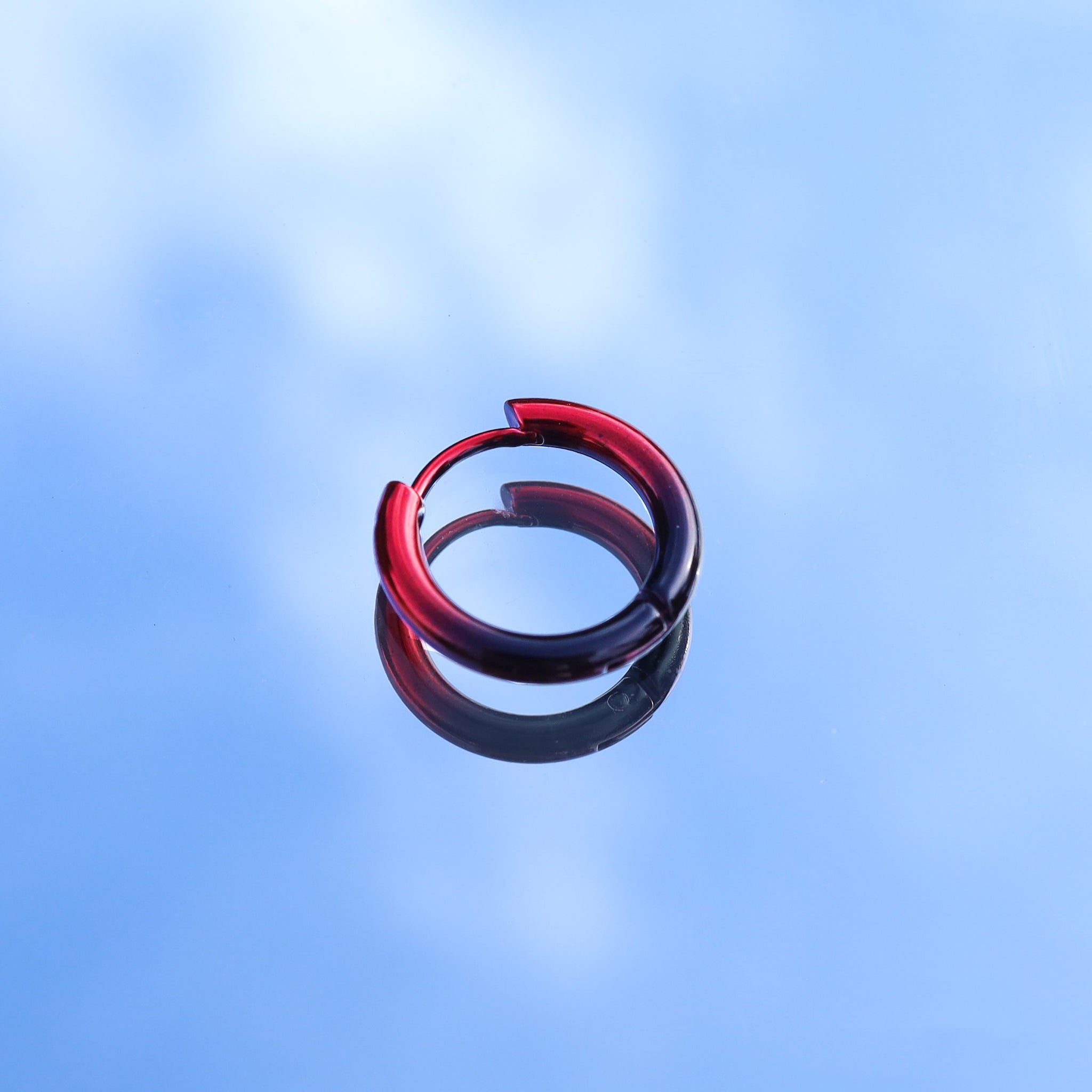 Gradient Multicolored Stainless Steel Earrings - Gradient Multicolored Stainless Steel Earrings - Black-Red Gradient / Single by CRUXJEWELRY