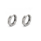 Openwork Hexagon Cross Stainless Steel Earrings - Openwork Hexagon Cross Stainless Steel Earrings - Single by CRUXJEWELRY
