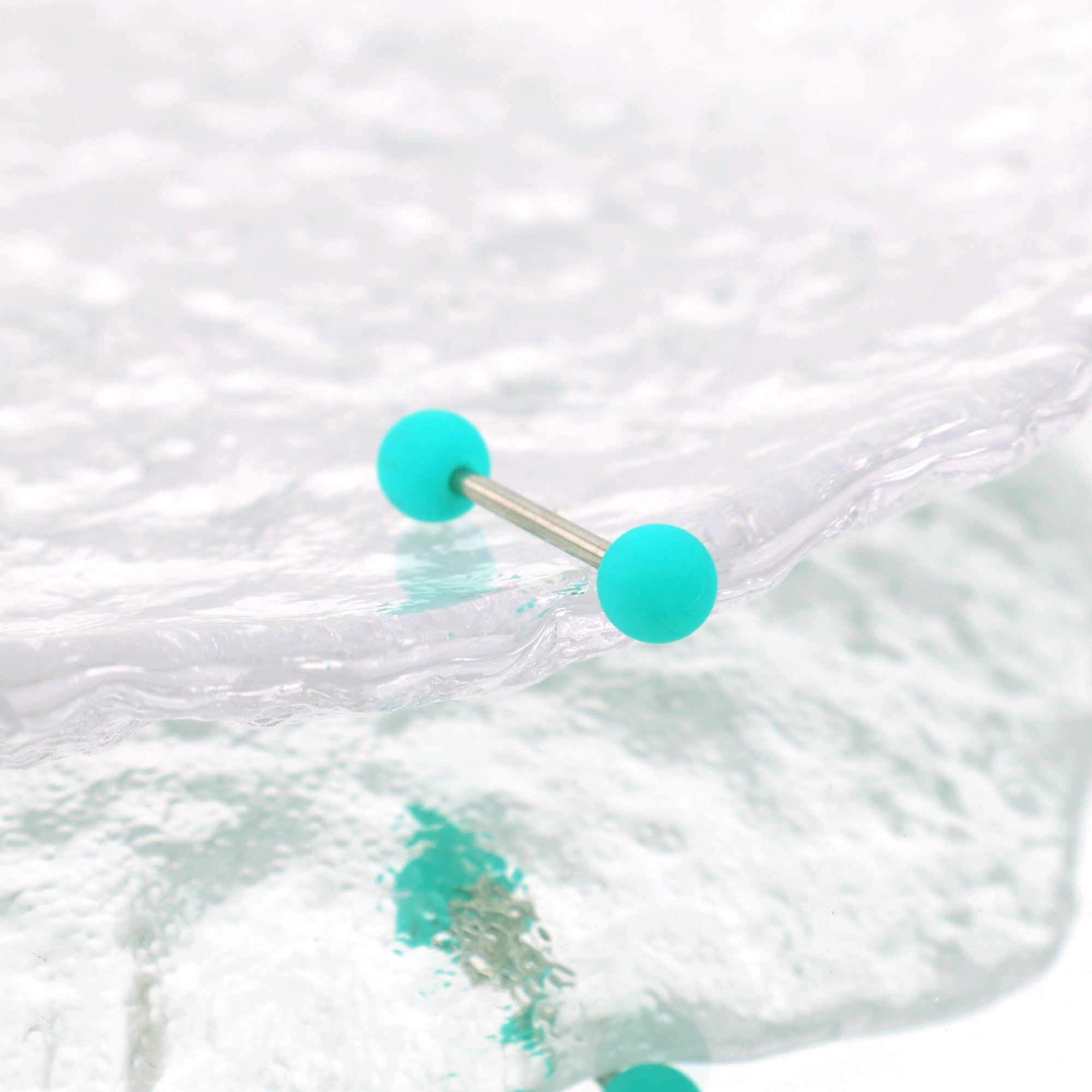 Colorful Acrylic Barbell - Colorful Acrylic Barbell - Peacock Blue / 8mm by CRUXJEWELRY