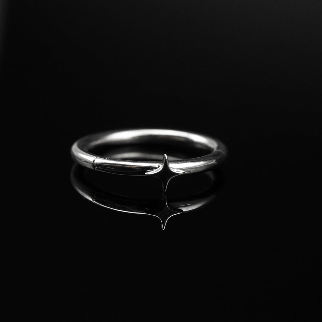 Micro Square Star Clicker Lip Ring - Micro Square Star Clicker Lip Ring - 8mm by CRUXJEWELRY