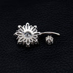 Sterling Silver Snowflake Navel Ring - Sterling Silver Snowflake Navel Ring - 6mm by CRUXJEWELRY