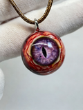 Void Gaze Purple Eyeball Pendant | Handcrafted Gothic Occult Jewelry（1PCS）