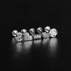 Internal Threaded Rose Heart Bat Dollar Sign Lip Ring - Internal Threaded Rose Heart Bat Dollar Sign Lip Ring - Dollar / 6mm by CRUXJEWELRY