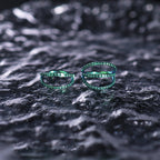 16G Titanium Clicker Ring with Triple/Double CZ - 16G Titanium Clicker Ring with Triple/Double CZ - Fruit Green / Double-Layer / 8mm by CRUXJEWELRY