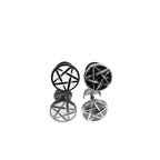 Punk Pentagram Externally Threaded Stainless Steel Ear Studs - Punk Pentagram Externally Threaded Stainless Steel Ear Studs - Set by CRUXJEWELRY