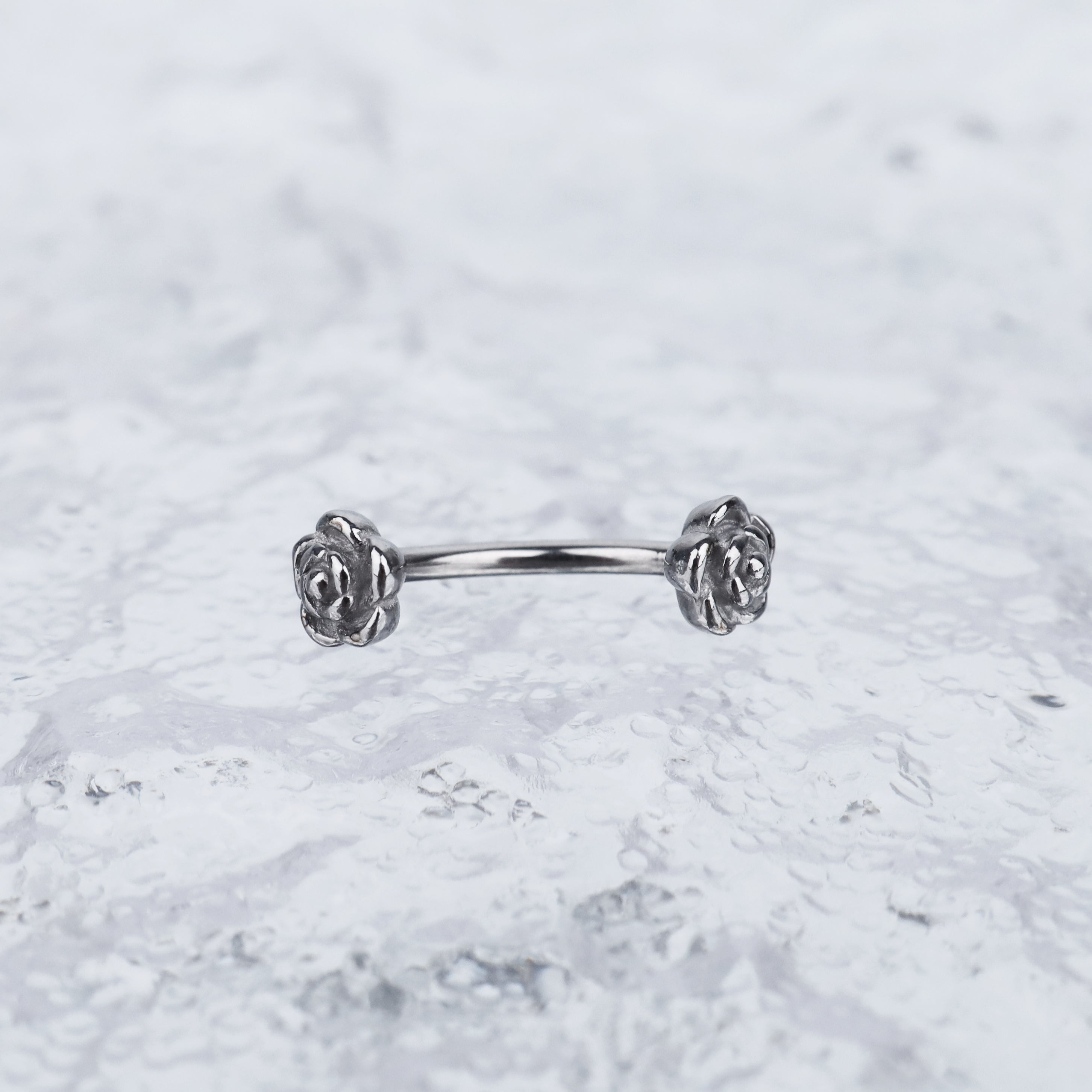 Rose Series Internally Threaded Stainless Steel Eyebrow Studs - Rose Series Internally Threaded Stainless Steel Eyebrow Studs - Rose-Rose by CRUXJEWELRY