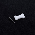 Cute Mini Bone Stainless Steel Internally Threaded Lip Ring - Cute Mini Bone Stainless Steel Internally Threaded Lip Ring - White / 6mm by CRUXJEWELRY