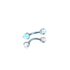 Jelly Opal Titanium Rook Jewelry - Jelly Opal Titanium Rook Jewelry - Light Blue / 4mm / 6mm by CRUXJEWELRY