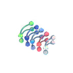 Jelly Opal Titanium Rook Jewelry - Jelly Opal Titanium Rook Jewelry - Blue / 4mm / 6mm by CRUXJEWELRY