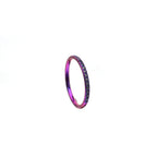 16G CZ Titanium Clicker Nose Ring - 16G CZ Titanium Clicker Nose Ring - Purple / 8mm by CRUXJEWELRY