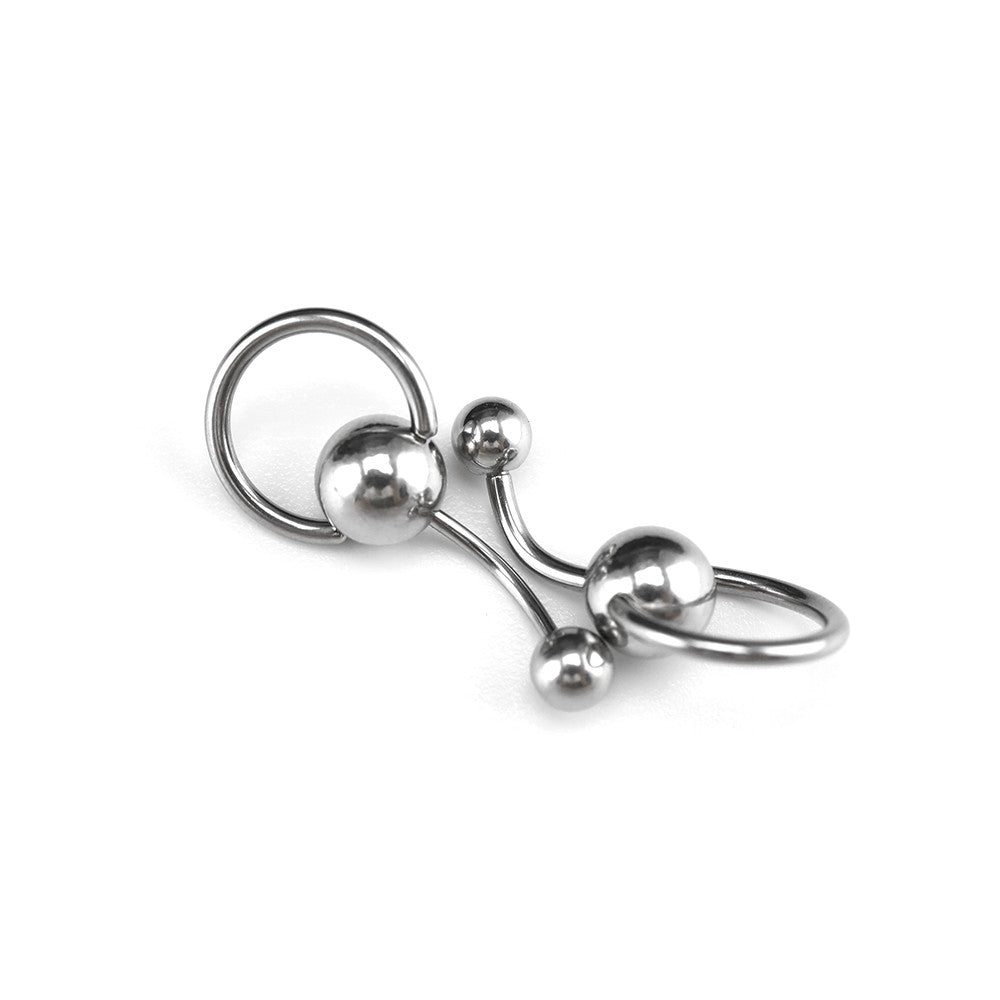 Spinning Ball stainless steel Belly Ring - Spinning Ball stainless steel Belly Ring - 1.2mm/16G / 6mm by CRUXJEWELRY