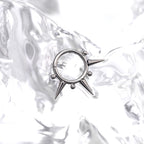 Rainbow Spike Segment Septum Ring - Rainbow Spike Segment Septum Ring - Silver / 8 mm by CRUXJEWELRY