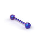 Claw Opal Internally Threaded Titanium Barbell Tongue Stud - Claw Opal Internally Threaded Titanium Barbell Tongue Stud - Abyss Purple / 4mm by CRUXJEWELRY