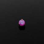 High Shine Opal Internally Threaded Titanium tongue stud - High Shine Opal Internally Threaded Titanium tongue stud - White / 4 mm by CRUXJEWELRY