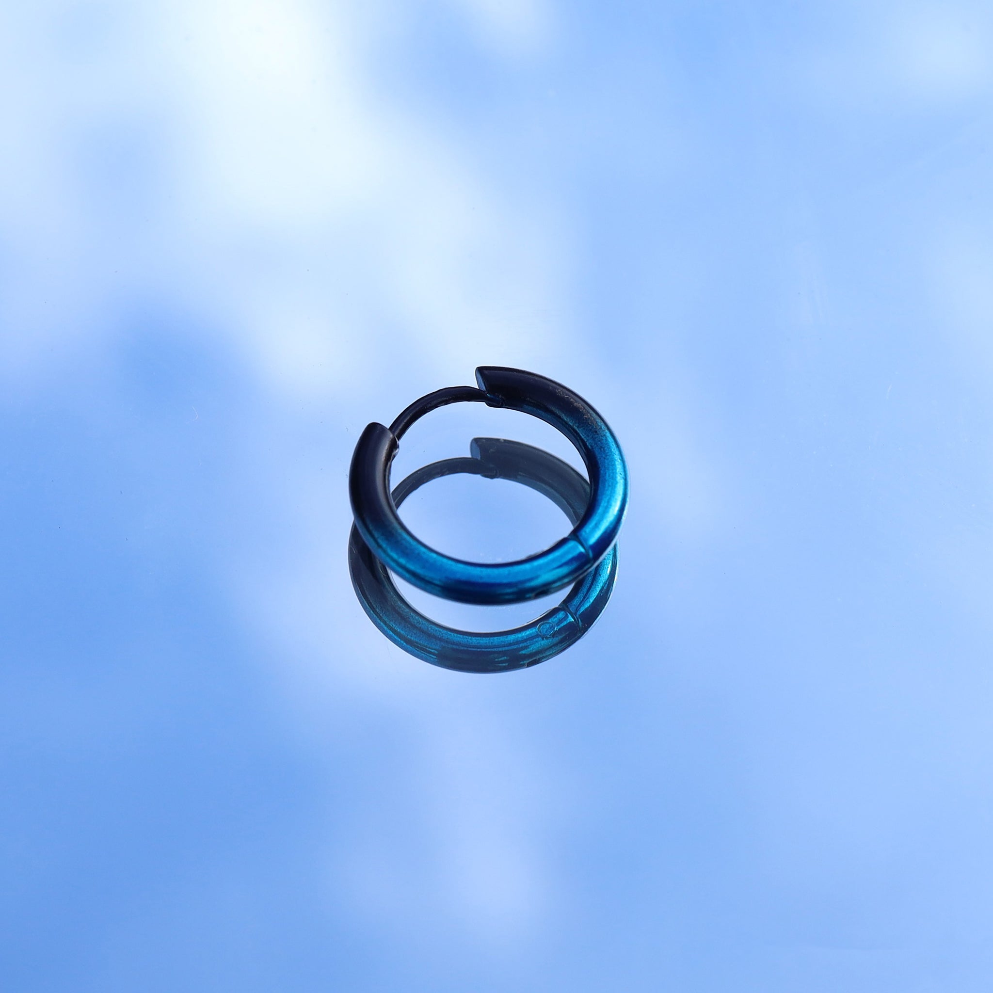 Gradient Multicolored Stainless Steel Earrings - Gradient Multicolored Stainless Steel Earrings - Black-Blue Gradient / Single by CRUXJEWELRY