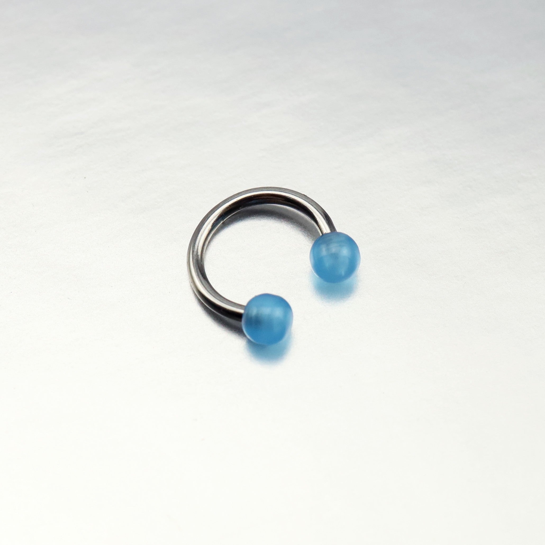 Acrylic Glow Ball Septum Ring - Acrylic Glow Ball Septum Ring - Misty Blue / 8mm by CRUXJEWELRY