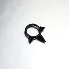 Stainless steel Tapered Spike Hoop - Stainless steel Tapered Spike Hoop - Black by CRUXJEWELRY