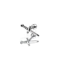 Dagger Externally Threaded Stainless Steel Ear Studs - Dagger Externally Threaded Stainless Steel Ear Studs - Single by CRUXJEWELRY