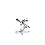Dagger Externally Threaded Stainless Steel Ear Studs - Dagger Externally Threaded Stainless Steel Ear Studs - Single by CRUXJEWELRY