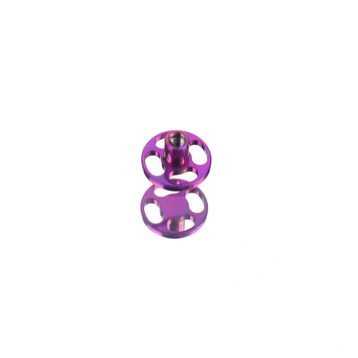 ASTM F136 Titanium Microdermal Anchor Base - ASTM F136 Titanium Microdermal Anchor Base - Circle / Purple by CRUXJEWELRY