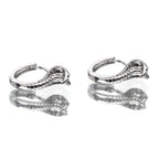 Green CZ Cobra Stainless Steel Earrings - Green CZ Cobra Stainless Steel Earrings - Set by CRUXJEWELRY