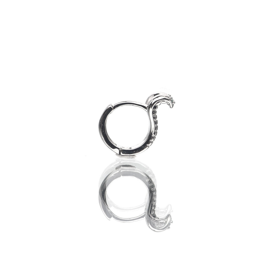 Green CZ Cobra Stainless Steel Earrings - Green CZ Cobra Stainless Steel Earrings - Single by CRUXJEWELRY