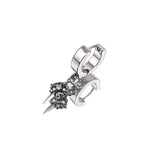 Gothic CZ Cross Stainless Steel Earrings - Gothic CZ Cross Stainless Steel Earrings - Single by CRUXJEWELRY
