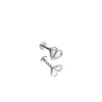 Openwork Puzzle Heart Internally Threaded Stainless Steel Ear Studs - Openwork Puzzle Heart Internally Threaded Stainless Steel Ear Studs - 6mm by CRUXJEWELRY