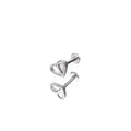 Openwork Puzzle Heart Internally Threaded Stainless Steel Ear Studs - Openwork Puzzle Heart Internally Threaded Stainless Steel Ear Studs - 6mm by CRUXJEWELRY