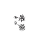 Meteor Hammer Externally Threaded Stainless Steel Ear Studs - Meteor Hammer Externally Threaded Stainless Steel Ear Studs - Single by CRUXJEWELRY