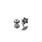 3D Pentagram Externally Threaded Stainless Steel Ear Studs - 3D Pentagram Externally Threaded Stainless Steel Ear Studs - Single by CRUXJEWELRY