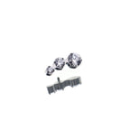 Gradient Triple CZ Circle Titanium Ear Studs - Gradient Triple CZ Circle Titanium Ear Studs - Pink / 6mm by CRUXJEWELRY
