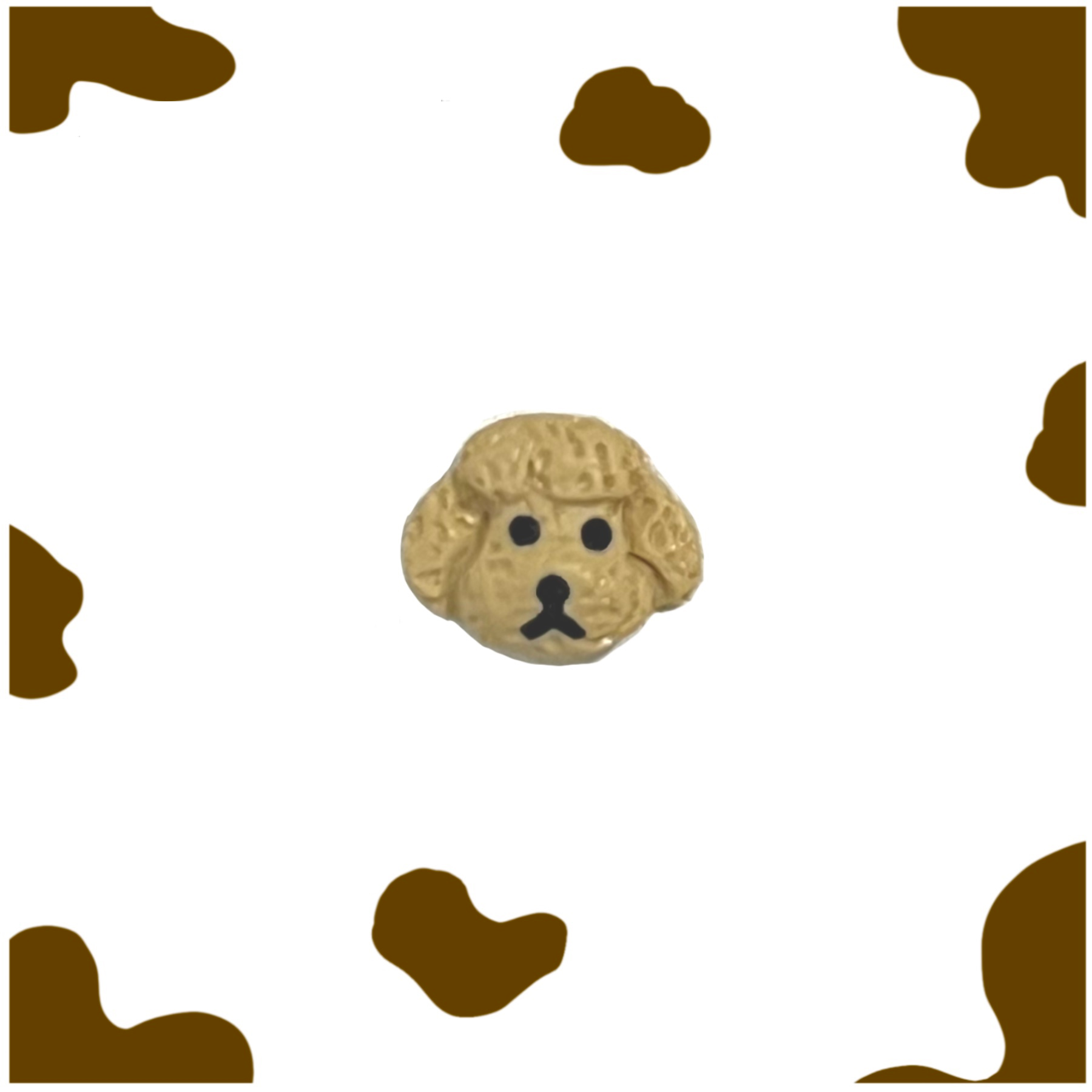 Paws & Purrs - Resin White Puppy Stainless Steel Ear Studs - Paws & Purrs - Resin White Puppy Stainless Steel Ear Studs - white-jade / 0.8mm/20G by CRUXJEWELRY