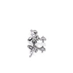Butterfly Dangle CZ Stainless Steel Ear Studs - Butterfly Dangle CZ Stainless Steel Ear Studs - Single / 6mm by CRUXJEWELRY