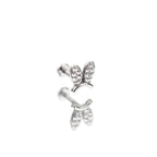 Bunny Ear CZ Stainless Steel Ear Studs - Bunny Ear CZ Stainless Steel Ear Studs - 6mm by CRUXJEWELRY