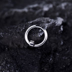Inset Pendant Stainless Steel Earrings - Inset Pendant Stainless Steel Earrings - Circle by CRUXJEWELRY