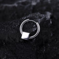 Inset Pendant Stainless Steel Earrings - Inset Pendant Stainless Steel Earrings - Square by CRUXJEWELRY