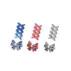 Bandage Bow CZ Titanium Ear Studs - Bandage Bow CZ Titanium Ear Studs - Pink-Yellow Gradient / Basic by CRUXJEWELRY