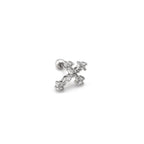 Crystal Cross Stainless Steel Ear Studs - Crystal Cross Stainless Steel Ear Studs - 0.8mm/20G by CRUXJEWELRY