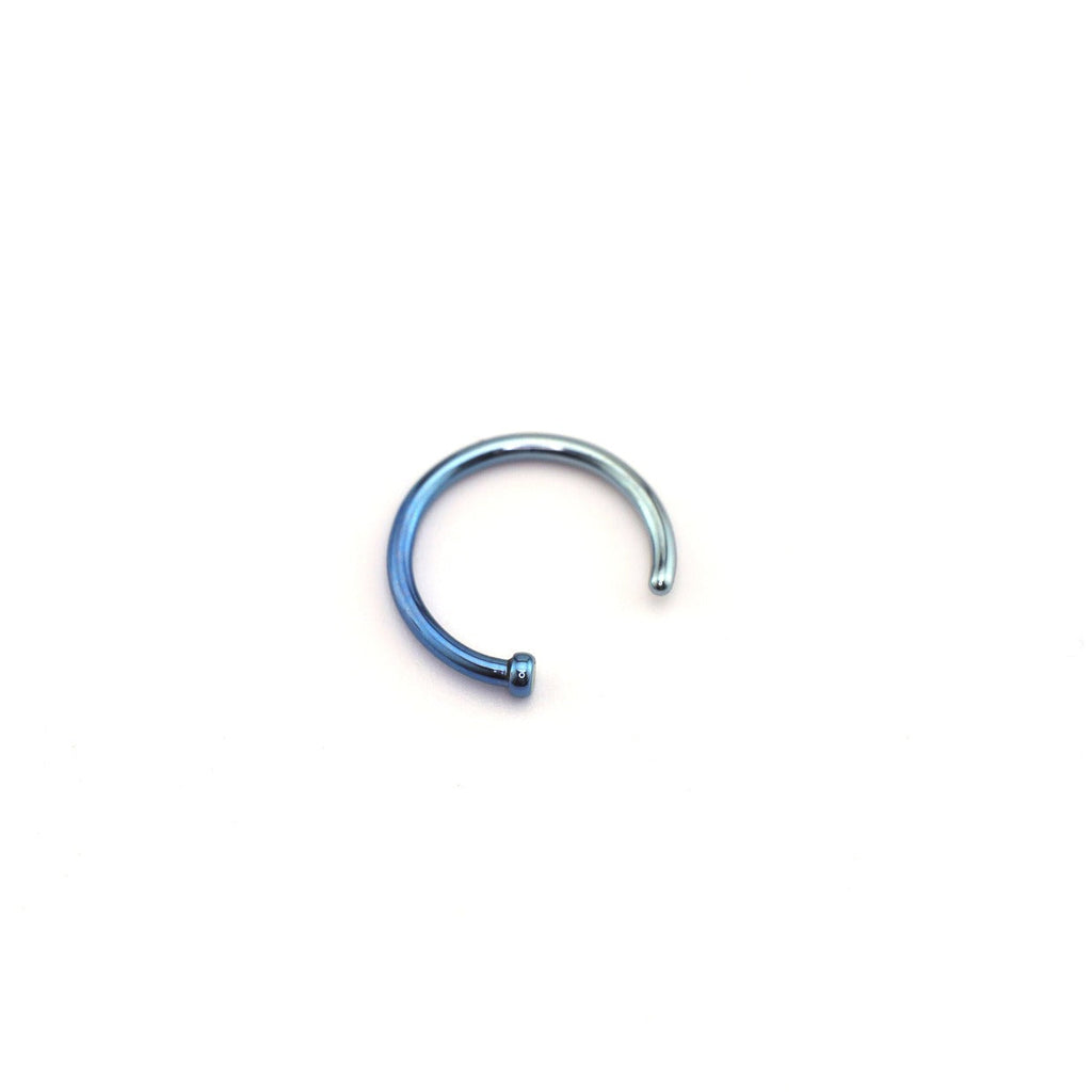 Basic Multicolored Titanium Nose Hoop - Basic Multicolored Titanium Nose Hoop - Blue-White Gradient / 8mm by CRUXJEWELRY