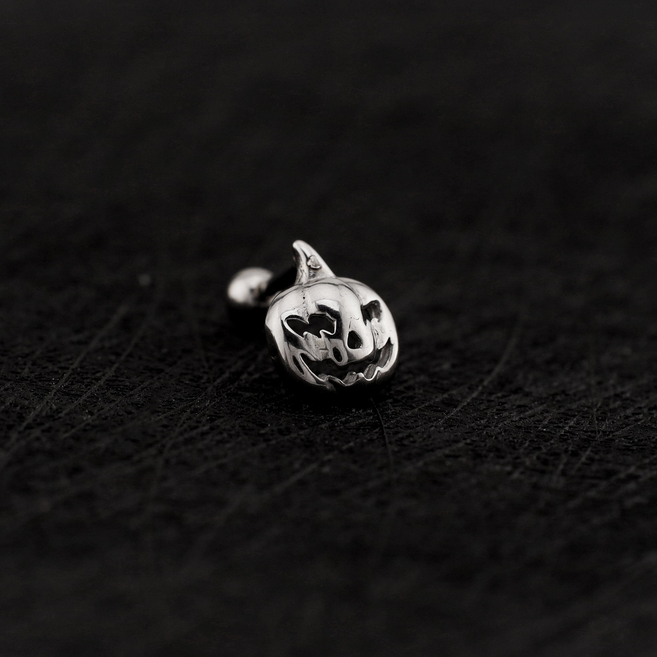 Hallowmas - Pumpkin Titanium Ear Studs - Hallowmas - Pumpkin Titanium Ear Studs - Default Title by CRUXJEWELRY