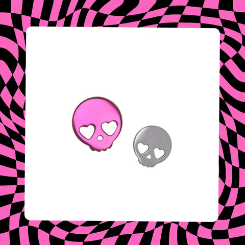 Hallowmas - Sweetheart Skeleton Titanium Ear Studs