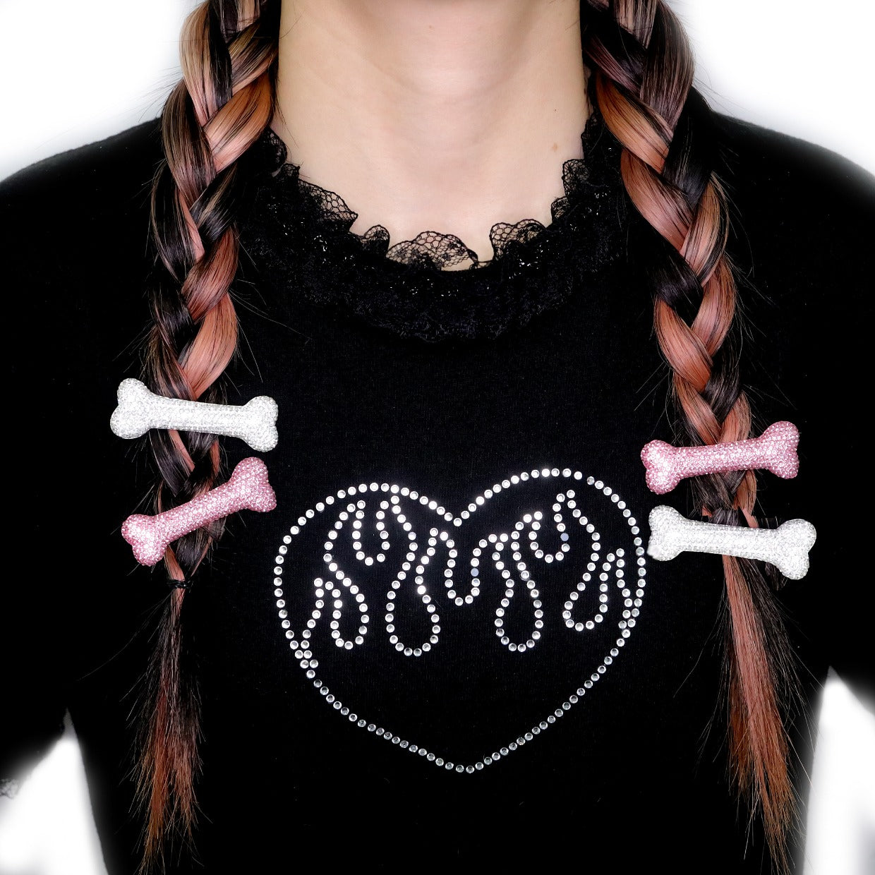 Oversize Full-Crystal Bone Hair Clip - Oversize Full-Crystal Bone Hair Clip - White by CRUXJEWELRY